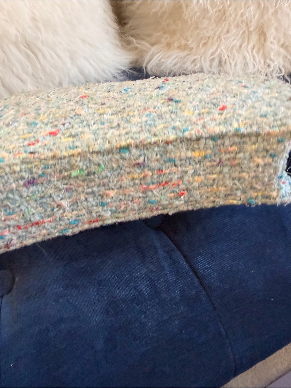 Chanel Blue Confetti Tweed Flap Handbag - Picture 7 of 9